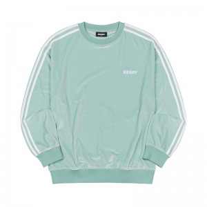 Mint Nerdy NY Velvet Sweatshirts | USA125MQO